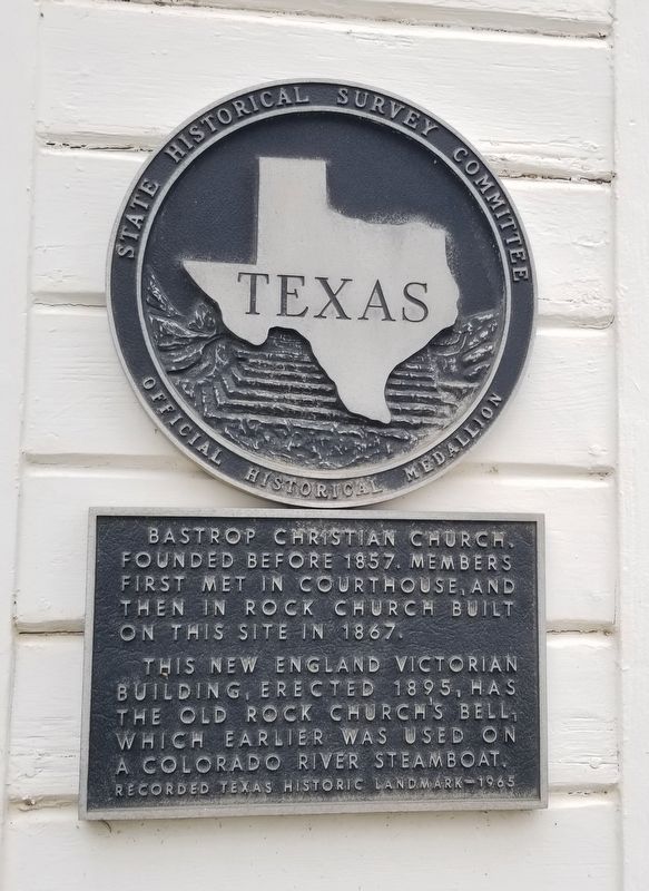Bastrop Christian Church Marker image. Click for full size.