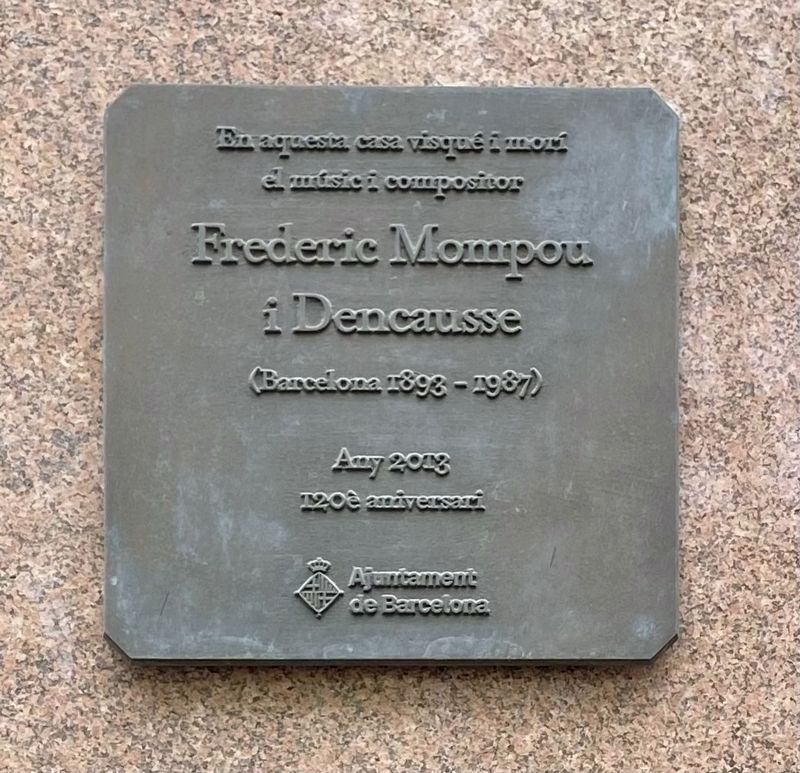 Frederic Mompou i Dencausse Marker image. Click for full size.