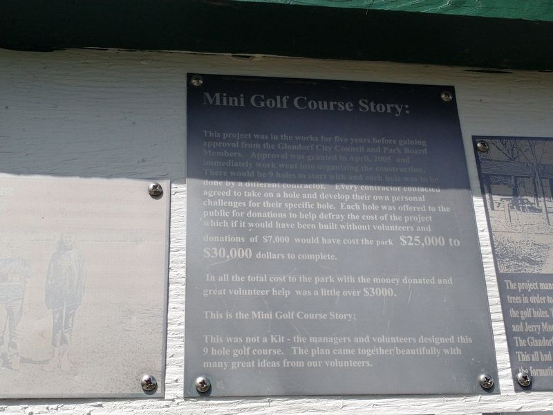 Mini Golf Course Story Marker image. Click for full size.