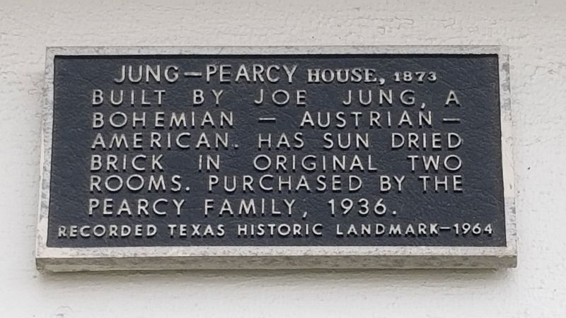 Jung-Pearcy House Marker image. Click for full size.
