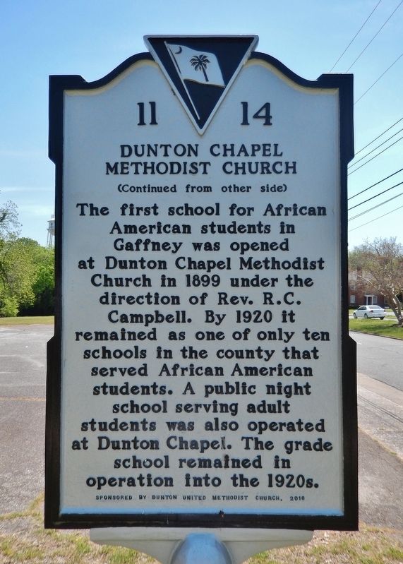 Dunton Chapel Methodist Church Marker<br>(<i>side 2</i>) image. Click for full size.