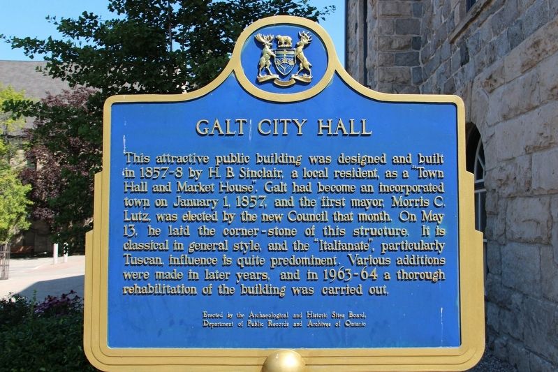 Galt City Hall Marker image. Click for full size.