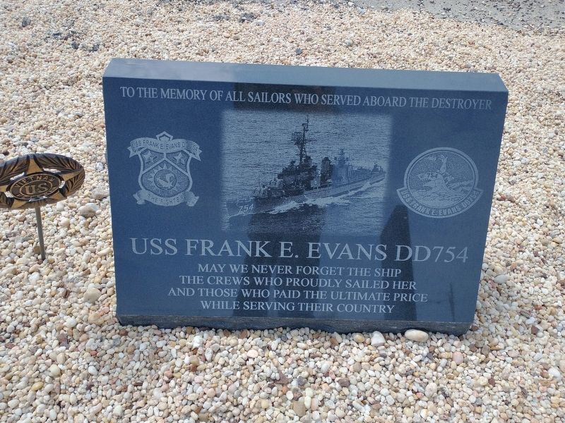 USS Frank E. Evans DD754 Marker image. Click for full size.