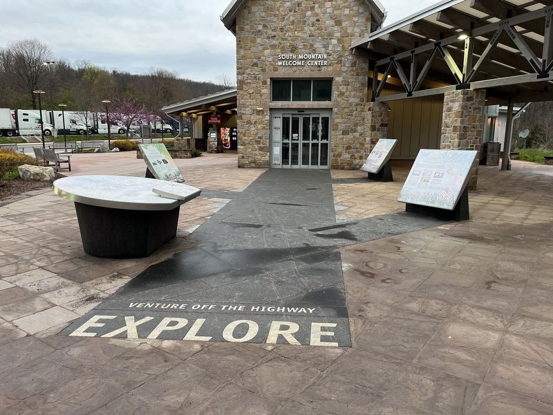 Display at the westbound rest area image. Click for full size.