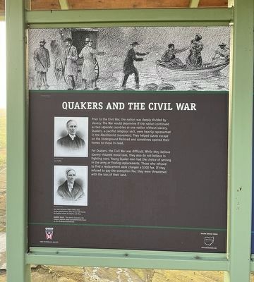 Quakers and the Civil War side of the marker image. Click for full size.
