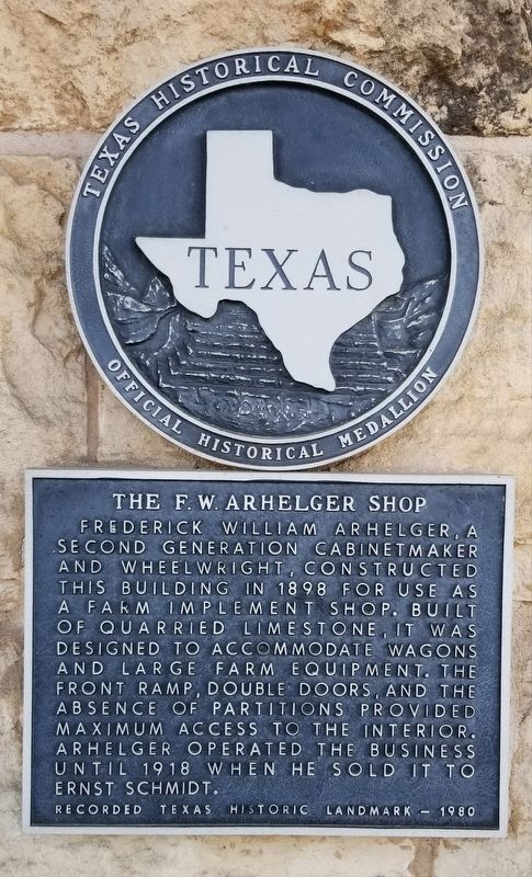 The F.W. Arhelger Shop Marker image. Click for full size.