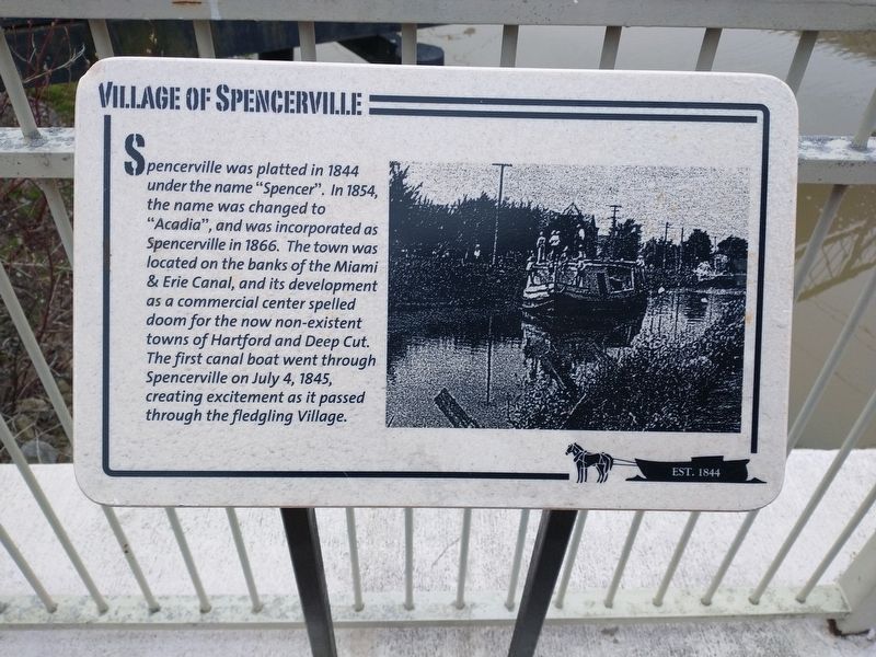 Village of Spencerville Marker image. Click for full size.