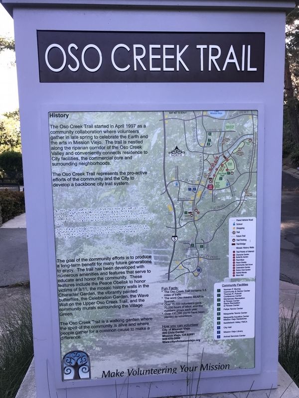 Oso Creek Trail Marker image. Click for full size.