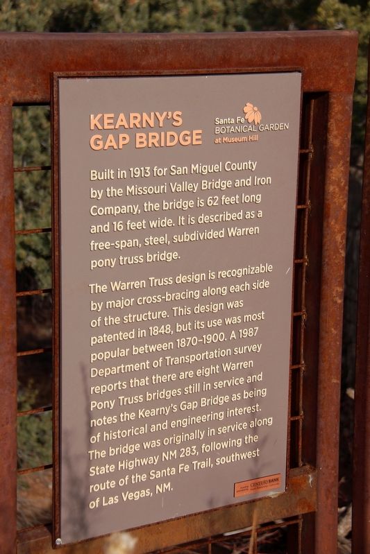 Kearny's Gap Bridge Marker. Click for full size. Kearny's Gap Bridge Marker image. Click for full size.