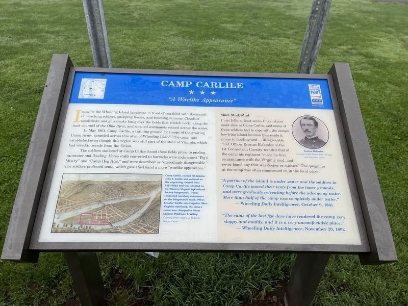 Camp Carlile Marker. Click for full size. Camp Carlile Marker image. Click for full size.
