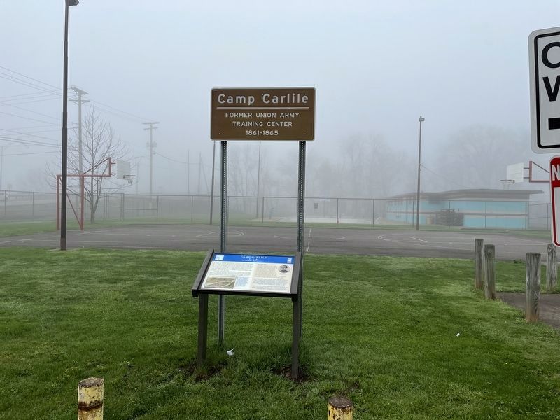Camp Carlile Markers. Click for full size. Camp Carlile Markers image. Click for full size.