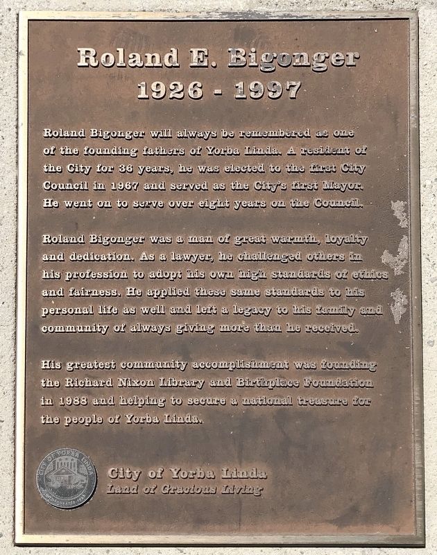 Roland E. Bigonger Marker image. Click for full size.