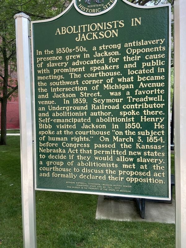 Abolitionists in Jackson Marker image. Click for full size.