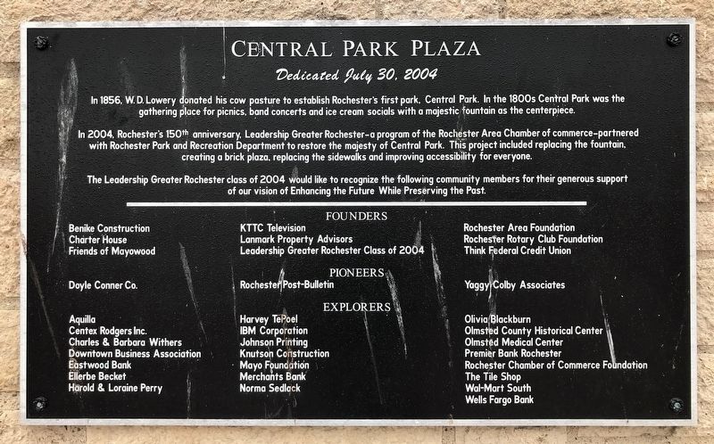 Central Park Plaza Marker image. Click for full size.