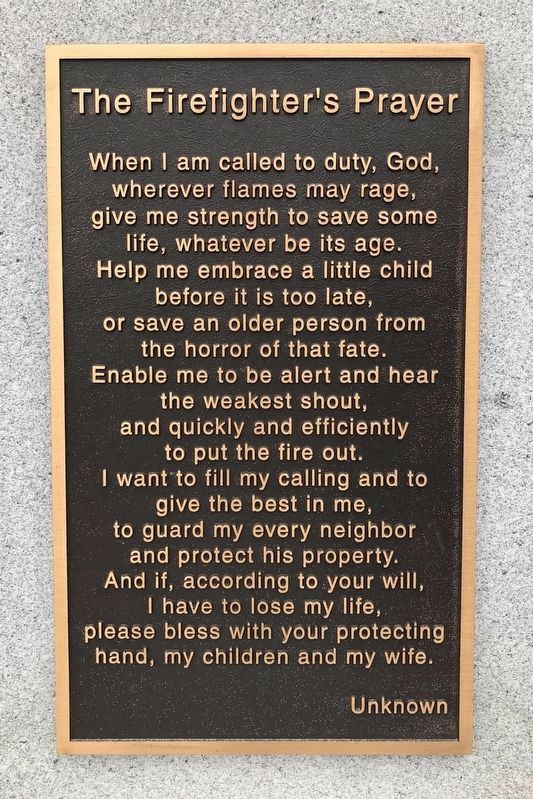 The Firefighter's Prayer image. Click for full size.
