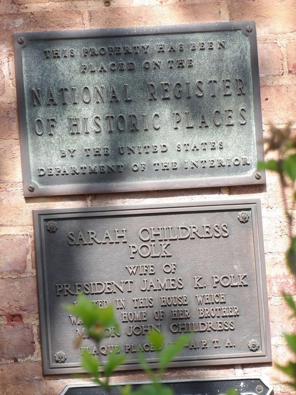 Childress-Ray House / Sarah Childress Polk Markers image. Click for full size.