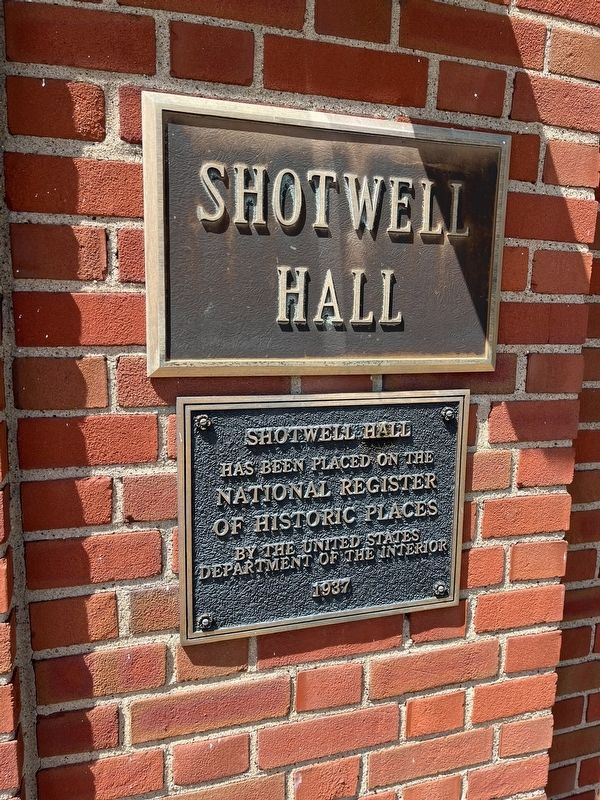 Shotwell Hall Marker image. Click for full size.