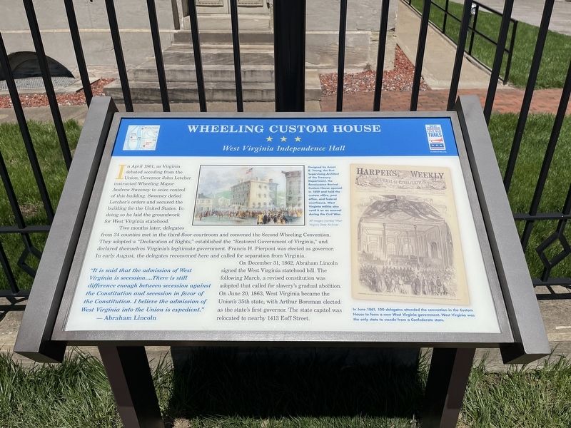 Wheeling Custom House Marker image. Click for full size.