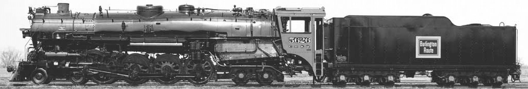 Chicago, Burlington & Quincy 4-8-4 "Northern" Locomotive image. Click for full size.