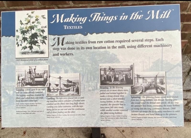 Making Things in the Mill Marker. Click for full size. Making Things in the Mill Marker image. Click for full size.