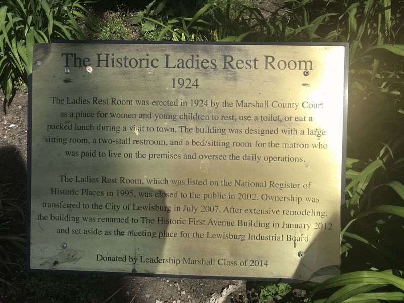 The Historic Ladies Rest Room Marker image. Click for full size.