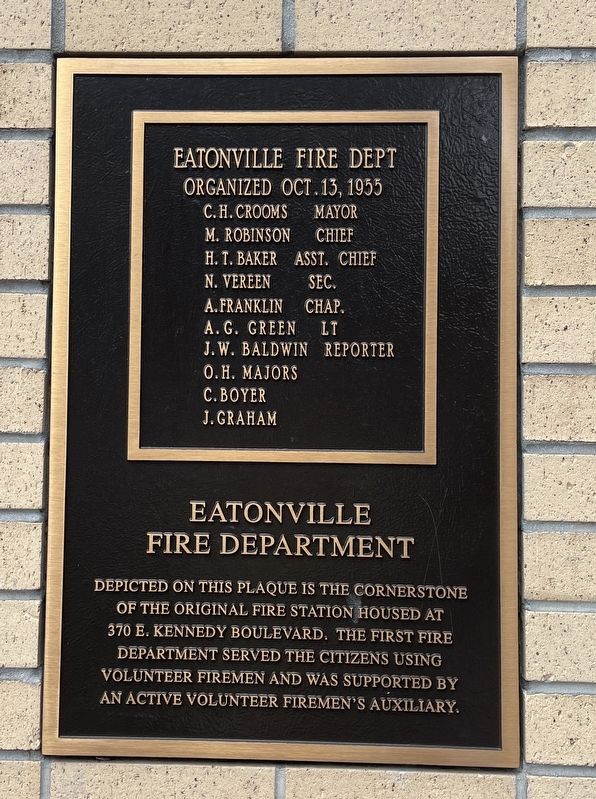 Eatonville Fire Department Marker image. Click for full size.