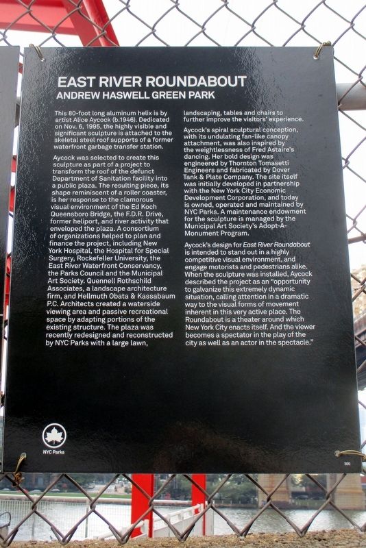 East River Roundabout Marker image. Click for full size.