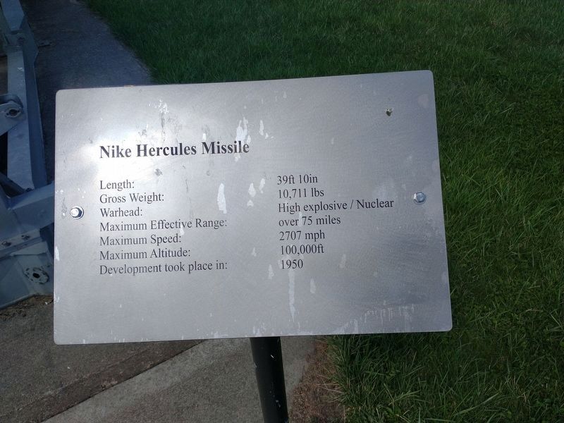 Nike Hercules Missile Marker image. Click for full size.