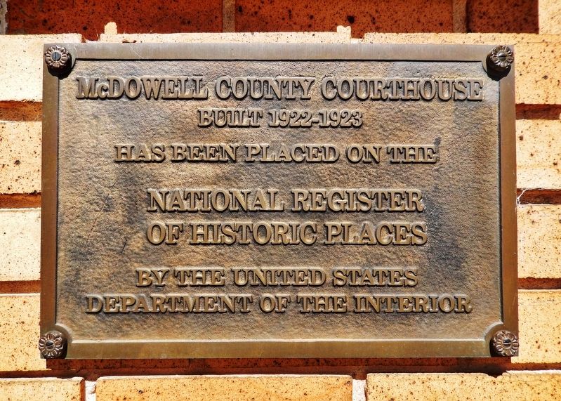McDowell County Courthouse Marker image. Click for full size.