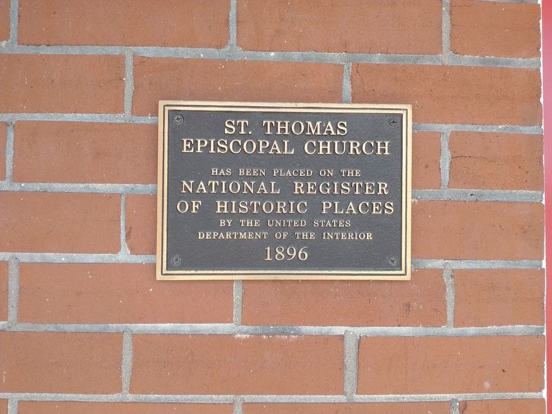 Saint Thomas Episcopal Church Marker image. Click for full size.