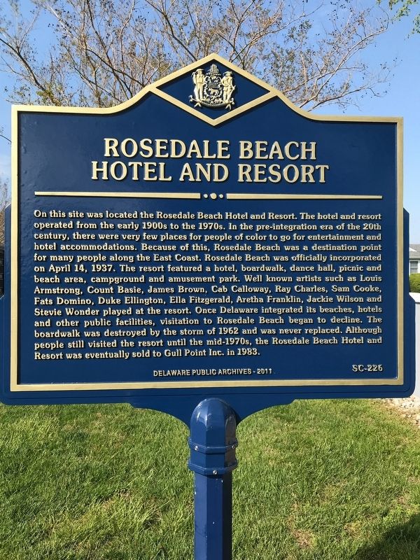 Rosedale Beach Hotel and Resort Marker image. Click for full size.