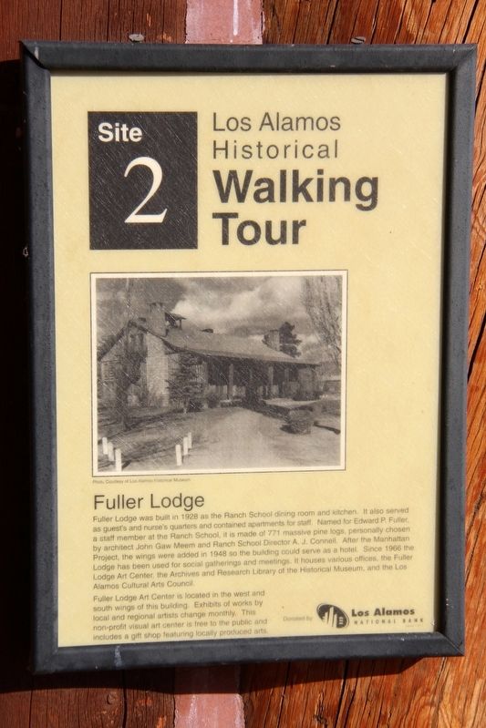 Fuller Lodge Marker image. Click for full size.