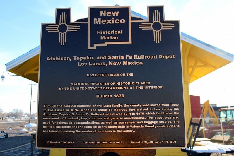 Atchison, Topeka, and Santa Fe Railroad Depot Marker image. Click for full size.