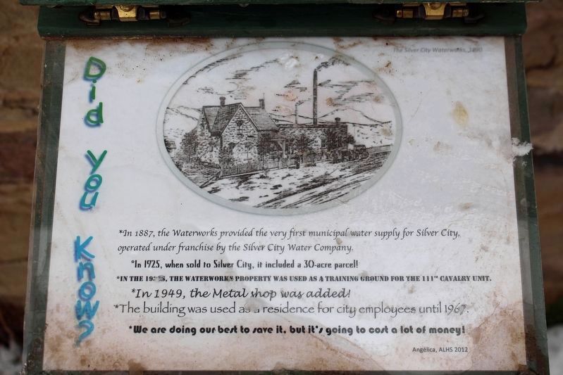 Silver City Water Works Marker image. Click for full size.
