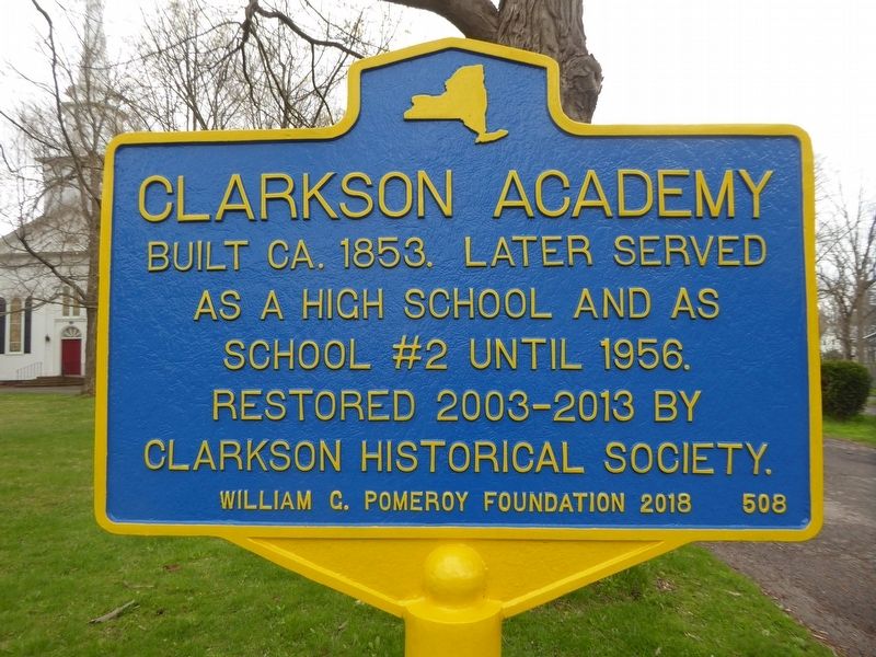 Clarkson Academy Marker image. Click for full size.