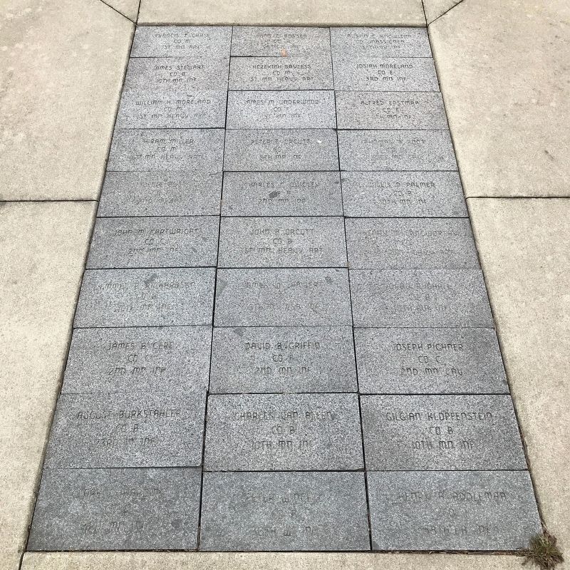 Dodge County Civil War Memorial Pavers, east side image. Click for full size.