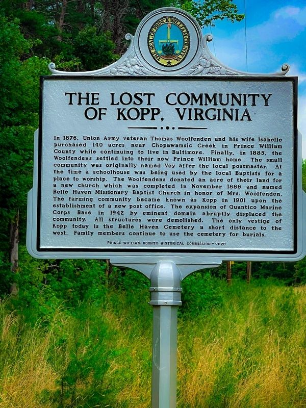 The Lost Community of Kopp, Virginia Marker image. Click for full size.