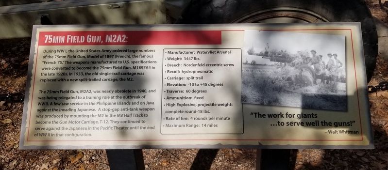 75mm Field Gun, M2A2: Marker image. Click for full size.