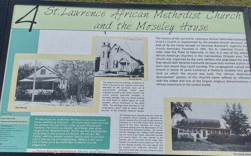 St. Lawrence African Methodist Church Marker image. Click for full size.