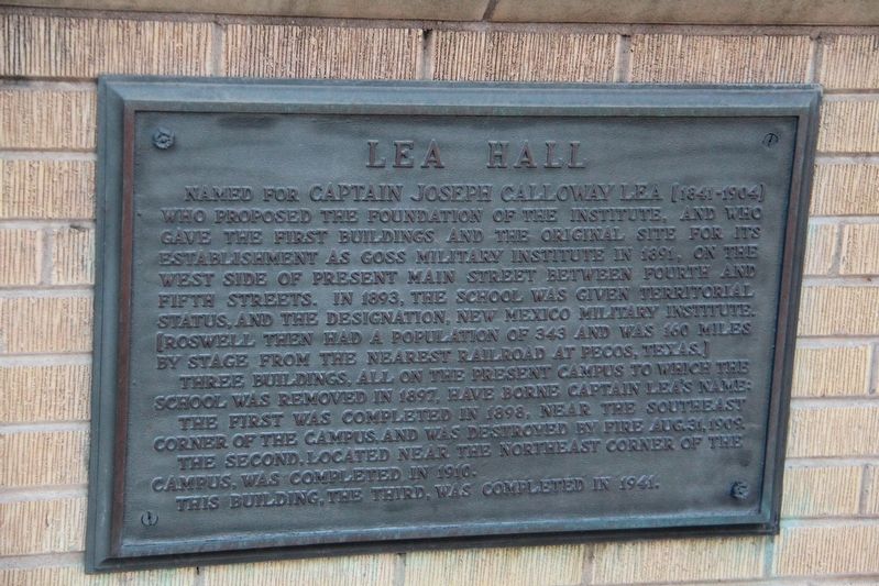 Lea Hall Marker image. Click for full size.