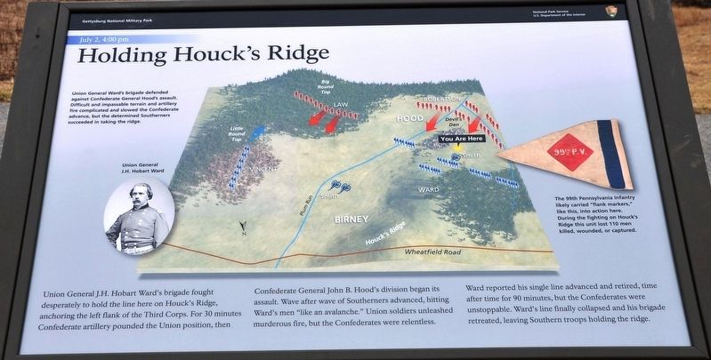 Holding Houck's Ridge Marker image. Click for full size.
