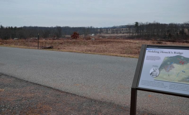 Holding Houck's Ridge Marker. Click for full size. Holding Houck's Ridge Marker image. Click for full size.