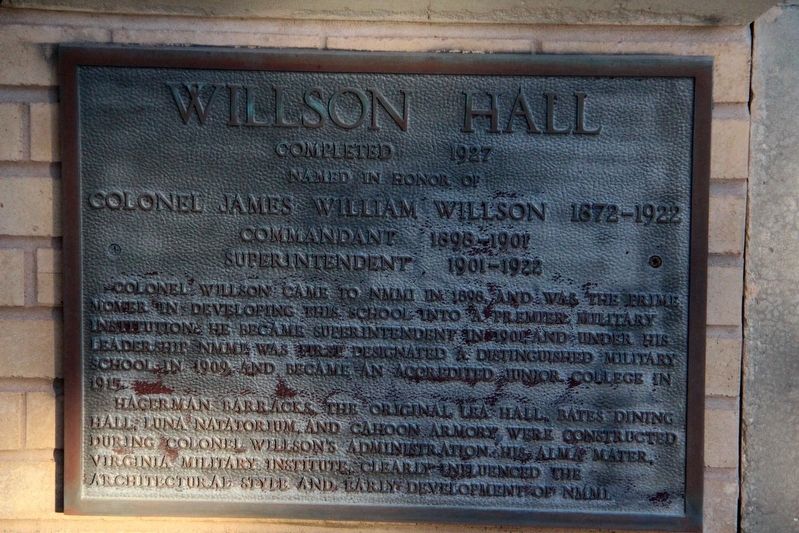 Willson Hall Marker image. Click for full size.