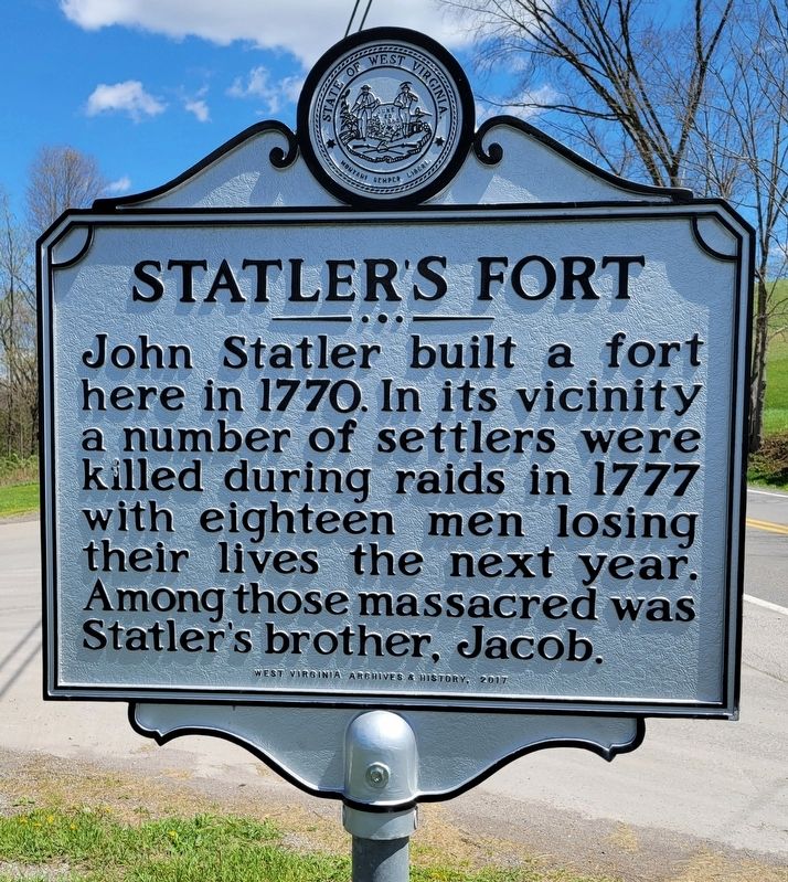 Statler's Fort Marker image. Click for full size.