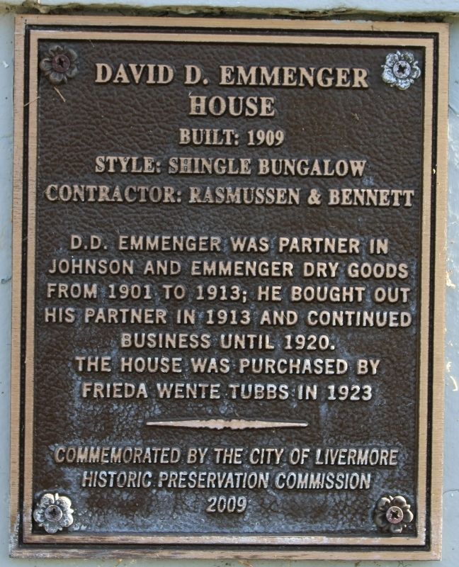 David D. Emmenger House Marker. Click for full size. David D. Emmenger House Marker image. Click for full size.