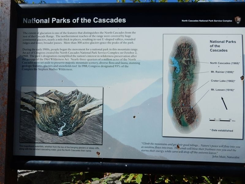 National Parks of the Cascades Marker image. Click for full size.