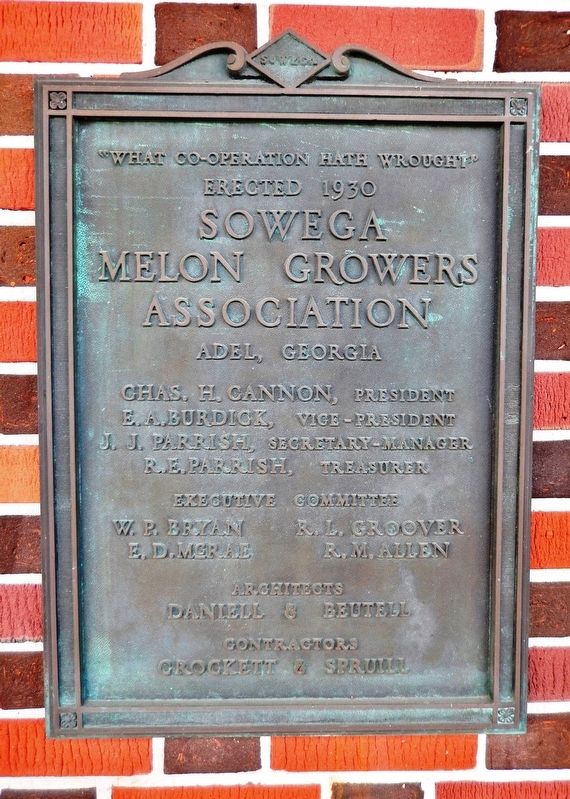 SOWEGA Building Dedication Plaque image. Click for full size.