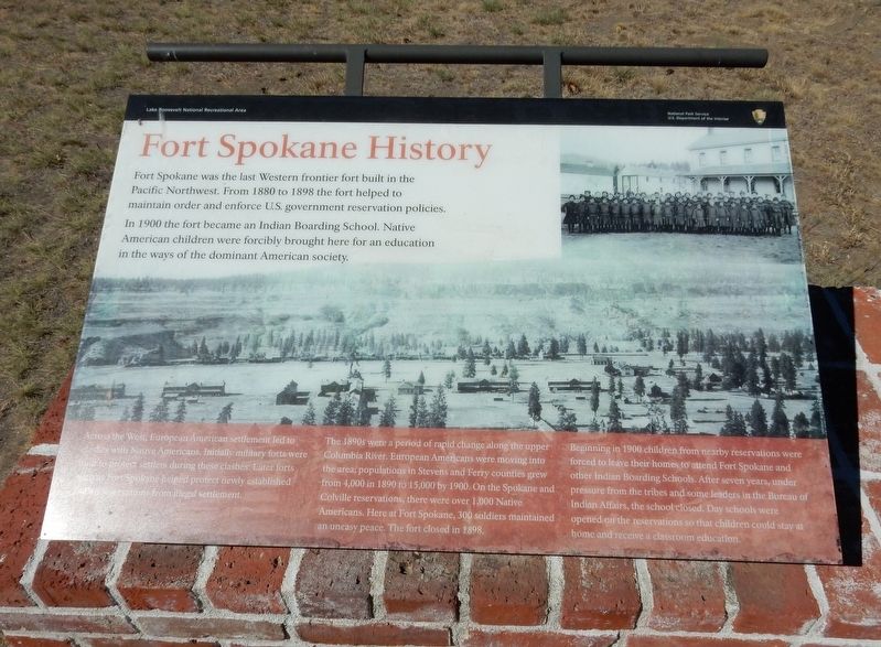 Fort Spokane History Marker image. Click for full size.