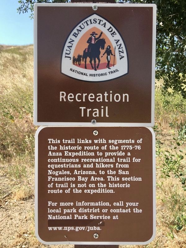 De Anza Trail. Click for full size. De Anza Trail image. Click for full size.