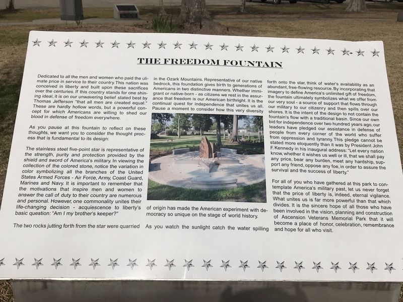 The Freedom Fountain Marker image. Click for full size.